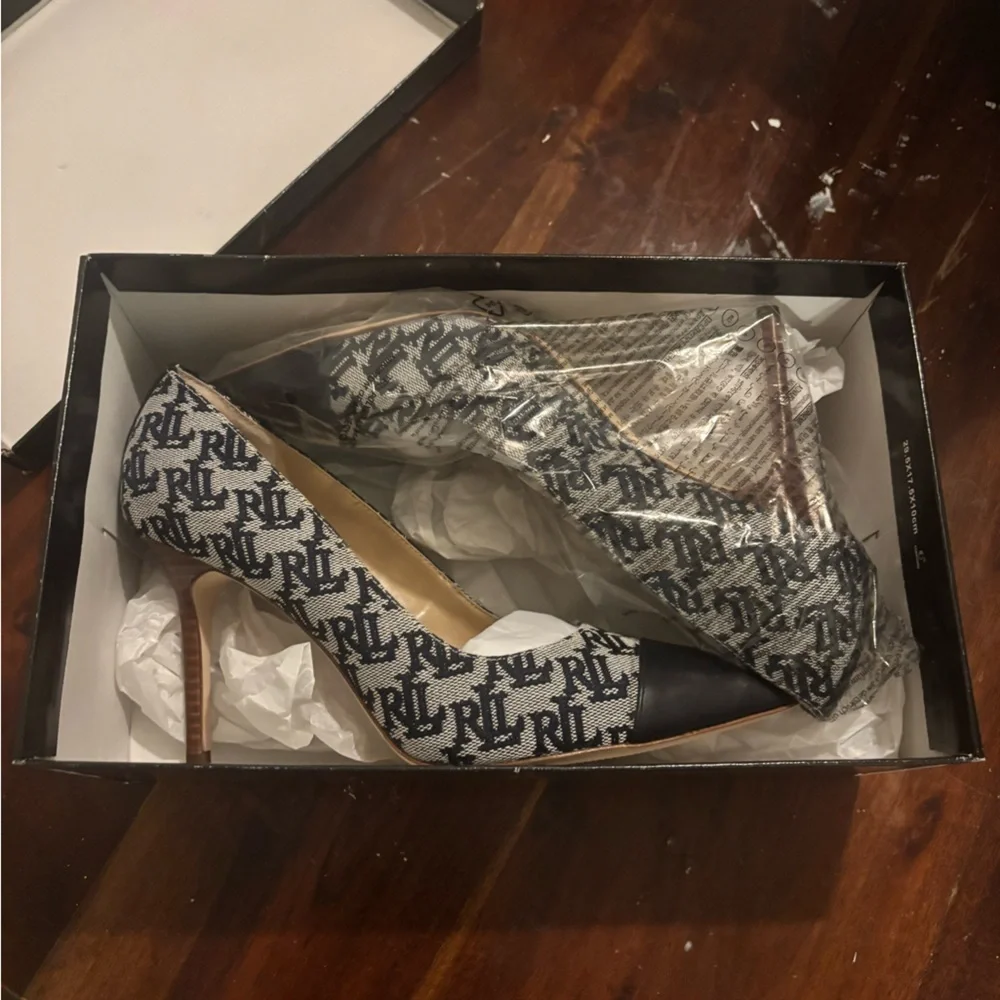 Lauren Ralph Lauren Lindella Monogram Jacquard Pump - Picture 1 of 5